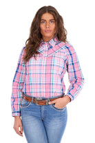 Wrangler Womens Shirts 08 / Blue/Pink Wrangler Shirt Womens Kiara