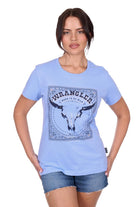 Wrangler Womens Shirts 08 / Blue Wrangler Tee Womens Eloise