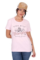 Wrangler Womens Shirts 08 / Blush Wrangler Tee Womens Tahlia