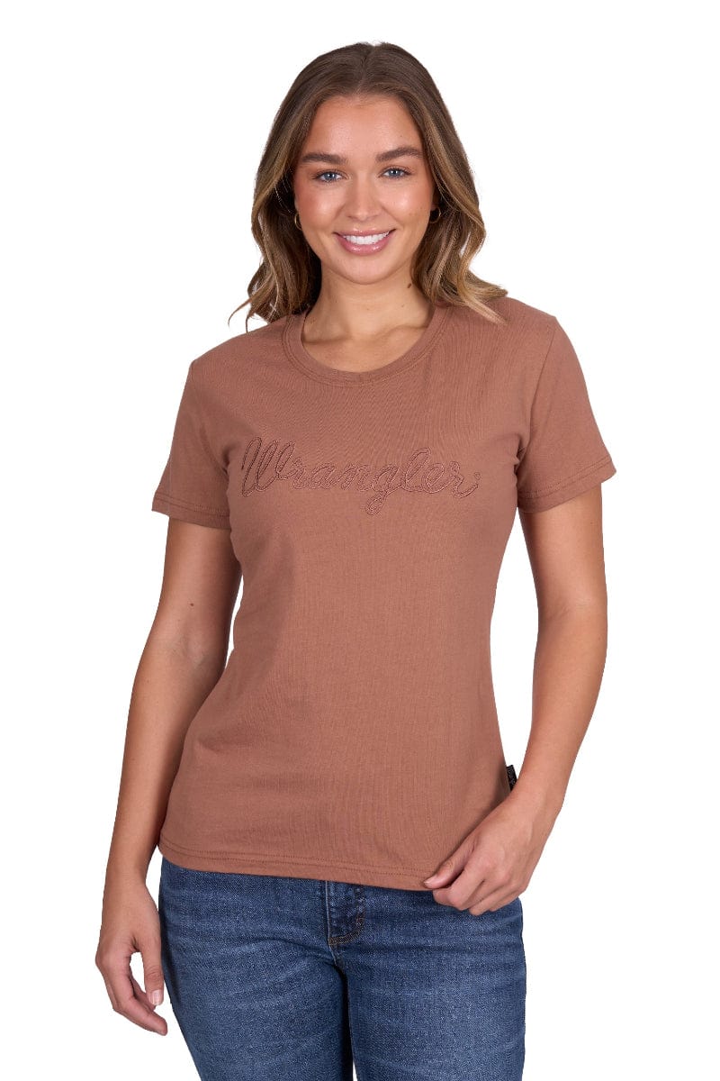 Wrangler Womens Shirts 08 / Copper Wrangler Tee Womens Texas