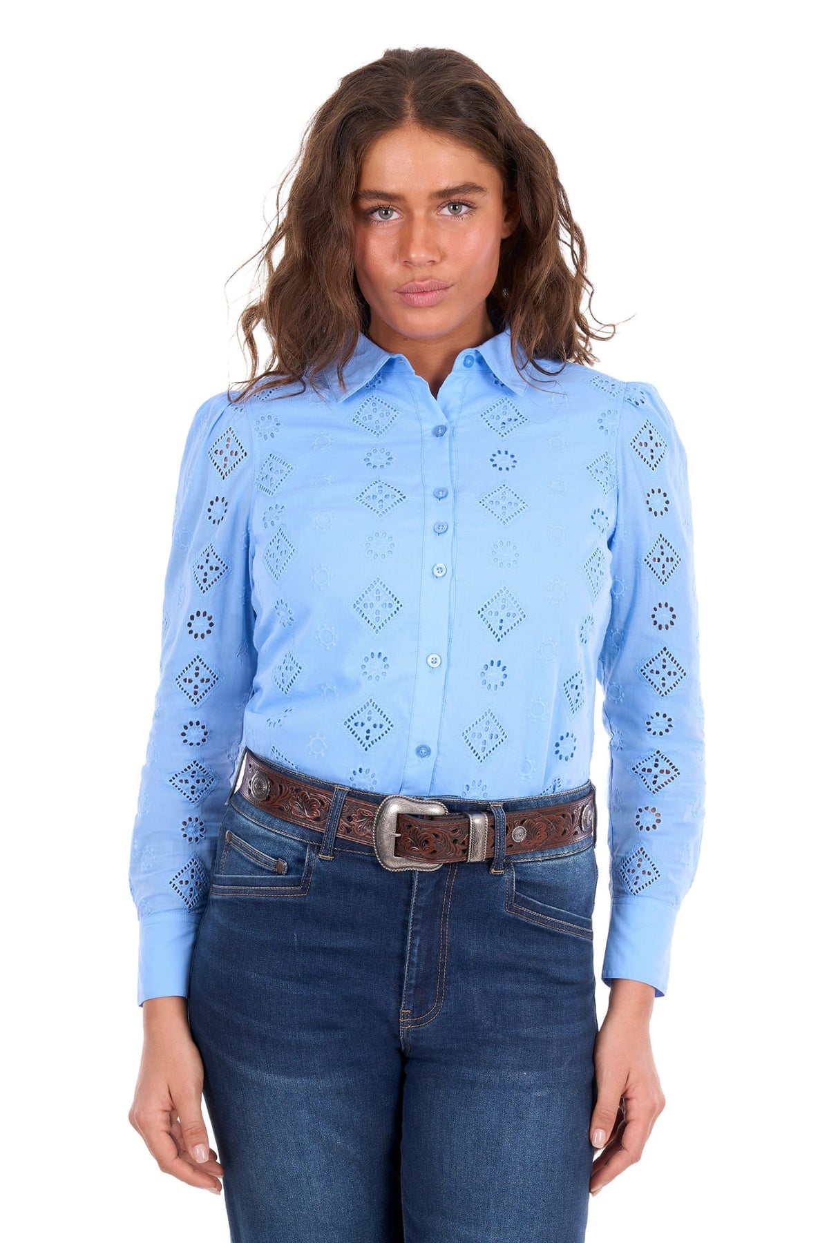 Wrangler Womens Shirts 08 / Cornflower Wrangler Shirt Womens Fleur