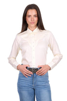 Wrangler Womens Shirts 08 / Cream Wrangler Shirt Womens Bridget Western
