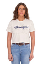 Wrangler Womens Shirts 08 / Cream Wrangler Tee Womens Cindy Crop