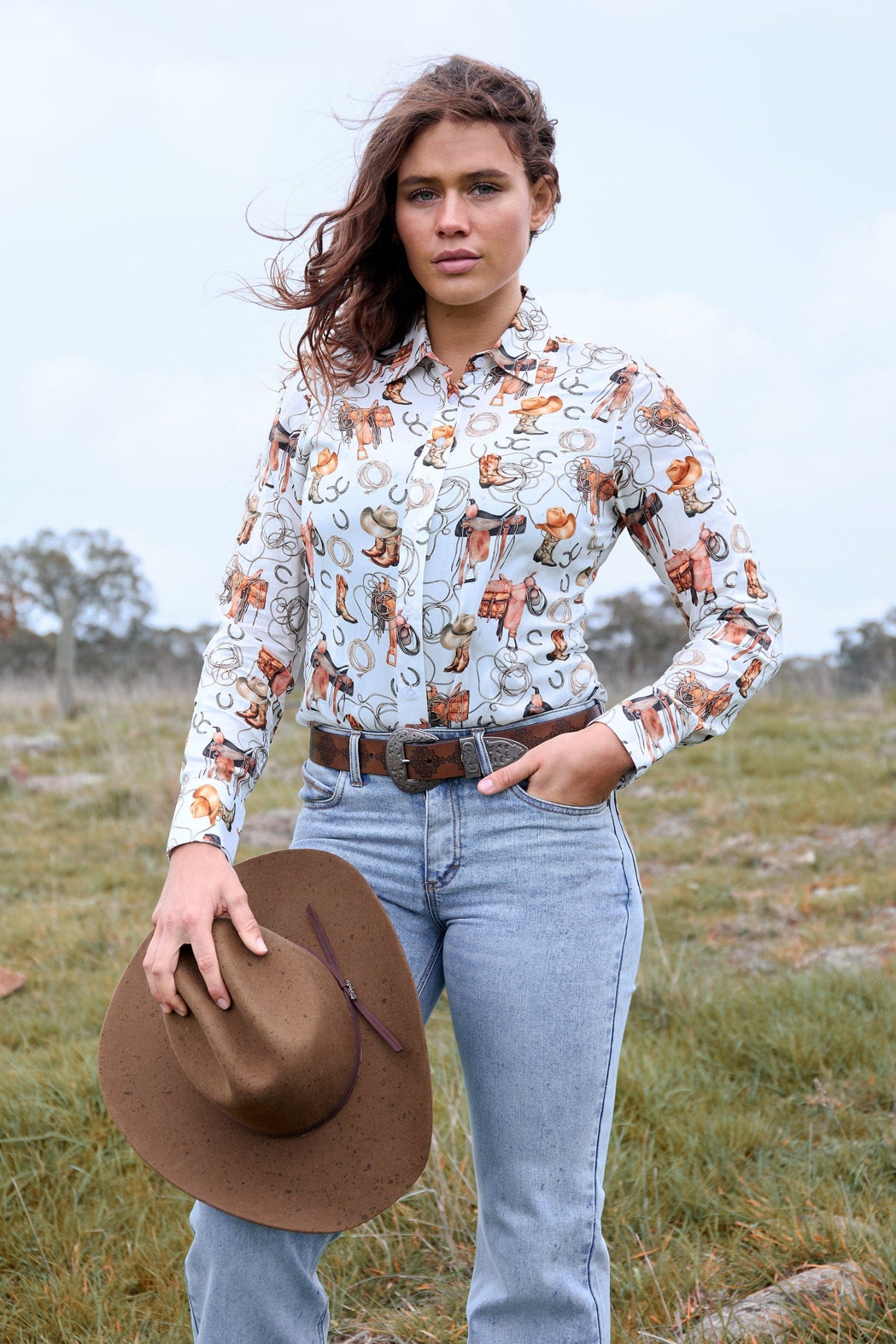 Wrangler Womens Shirts 08 / Ivory Wrangler Shirt Womens Marilyn