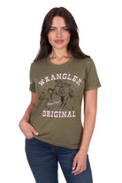 Wrangler Womens Shirts 08 / Khaki Marle Wrangler Tee Womens Jenny