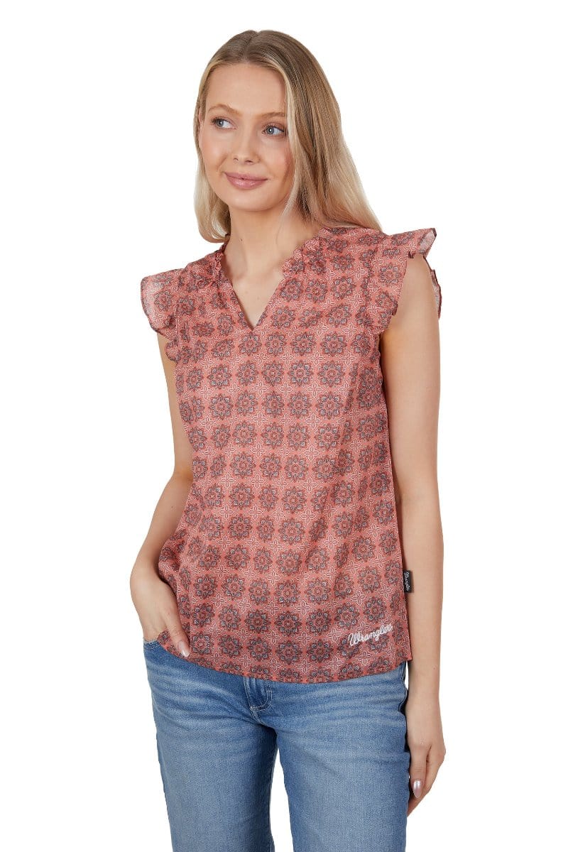 Wrangler Womens Shirts 08 / Multi Wrangler Top Womens Miranda