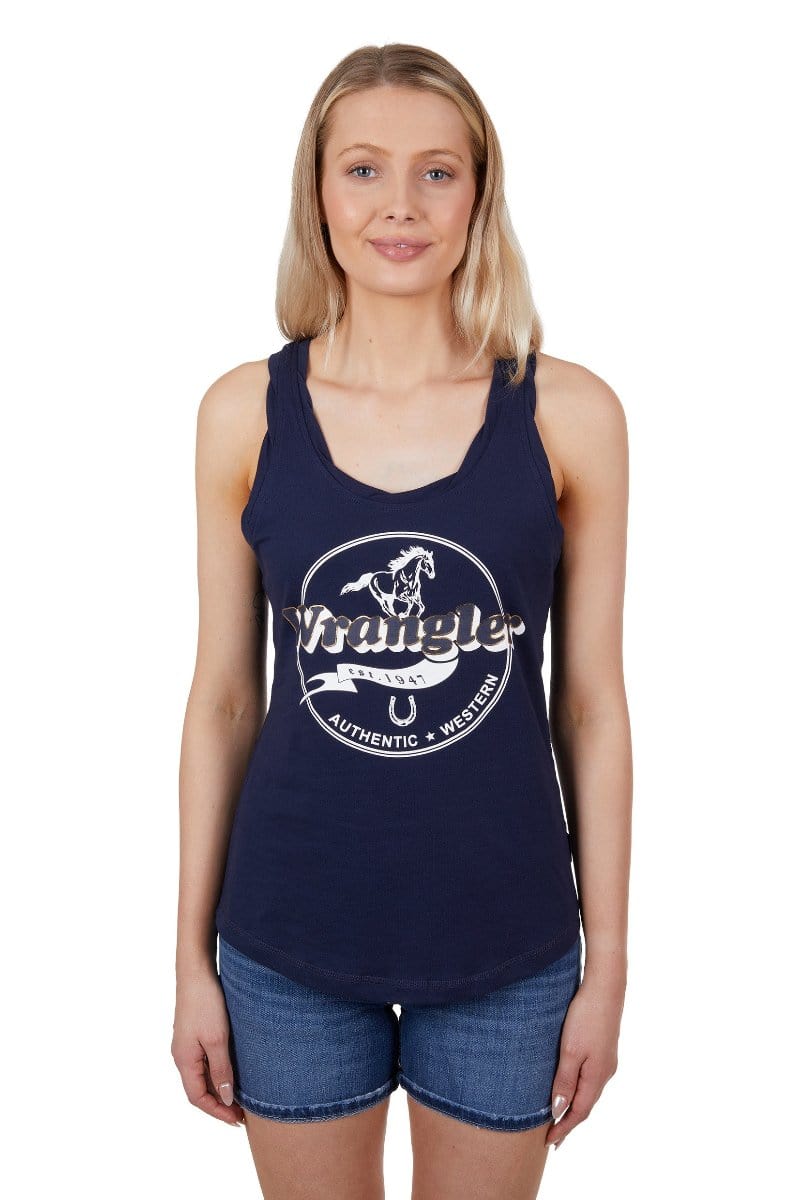 Wrangler Womens Shirts 08 / Navy Wrangler Tank Top Womens Georgia