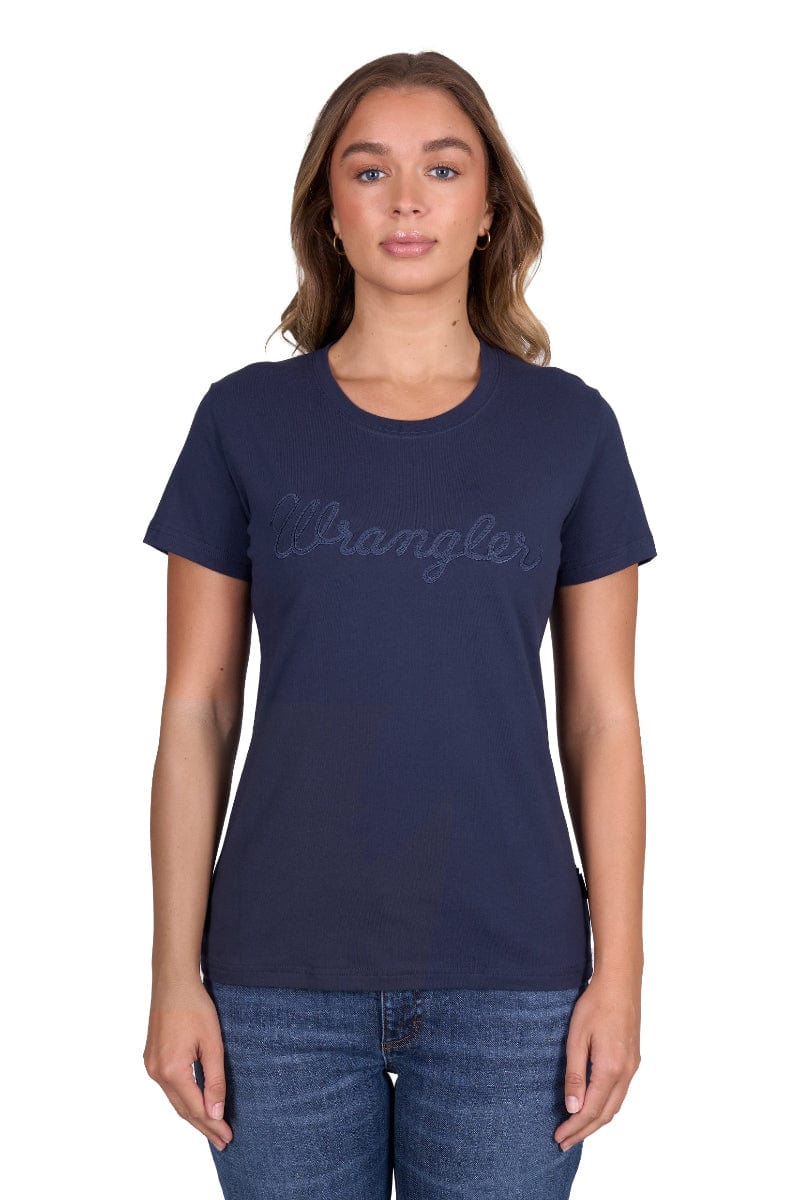 Wrangler Womens Shirts 08 / Navy Wrangler Tee Womens Texas