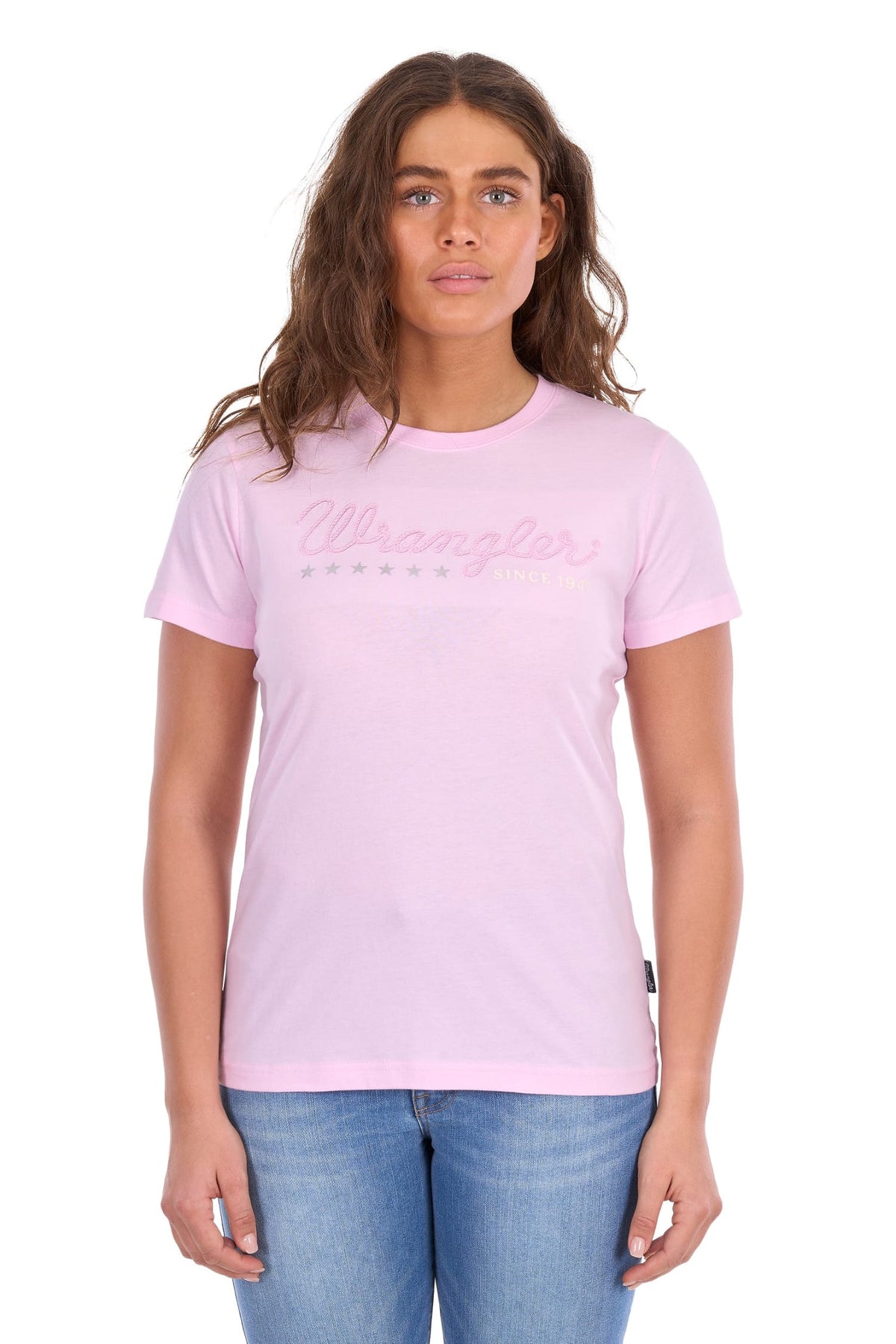 Wrangler Womens Shirts 08 / Pastel Pink Wrangler Tee Womens Lucy