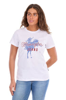 Wrangler Womens Shirts 08 / White Wrangler Tee Womens Gwen