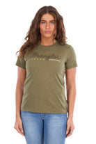 Wrangler Womens Shirts 10 / Khaki Marle Wrangler Tee Womens Lucy