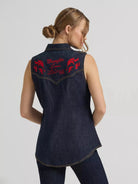 Wrangler Womens Shirts Wrangler Shirt Womens Embroidered Sleeveless