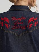 Wrangler Womens Shirts Wrangler Shirt Womens Embroidered Sleeveless