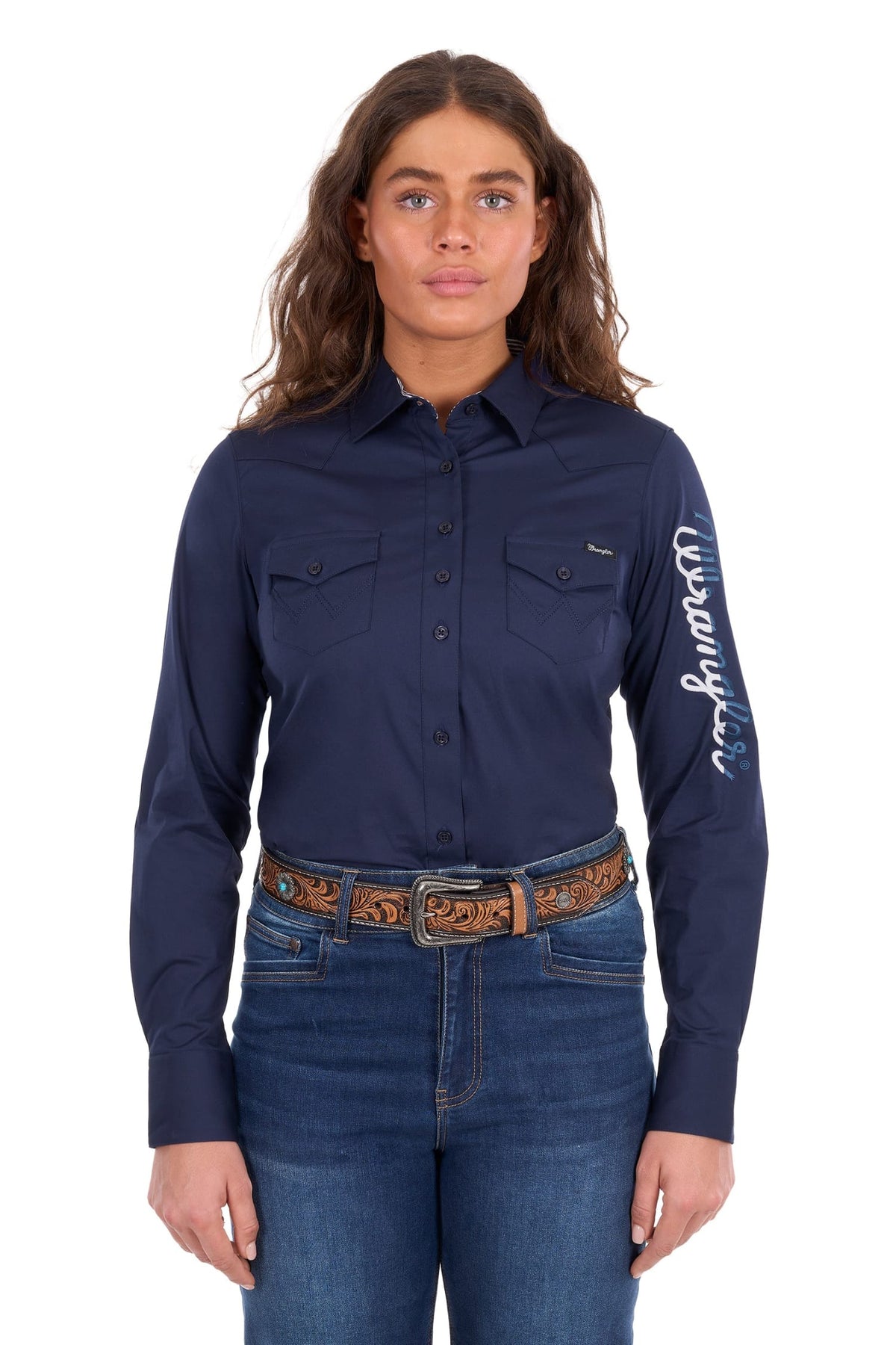 Wrangler Womens Shirts Wrangler Shirt Womens Hazel Logo