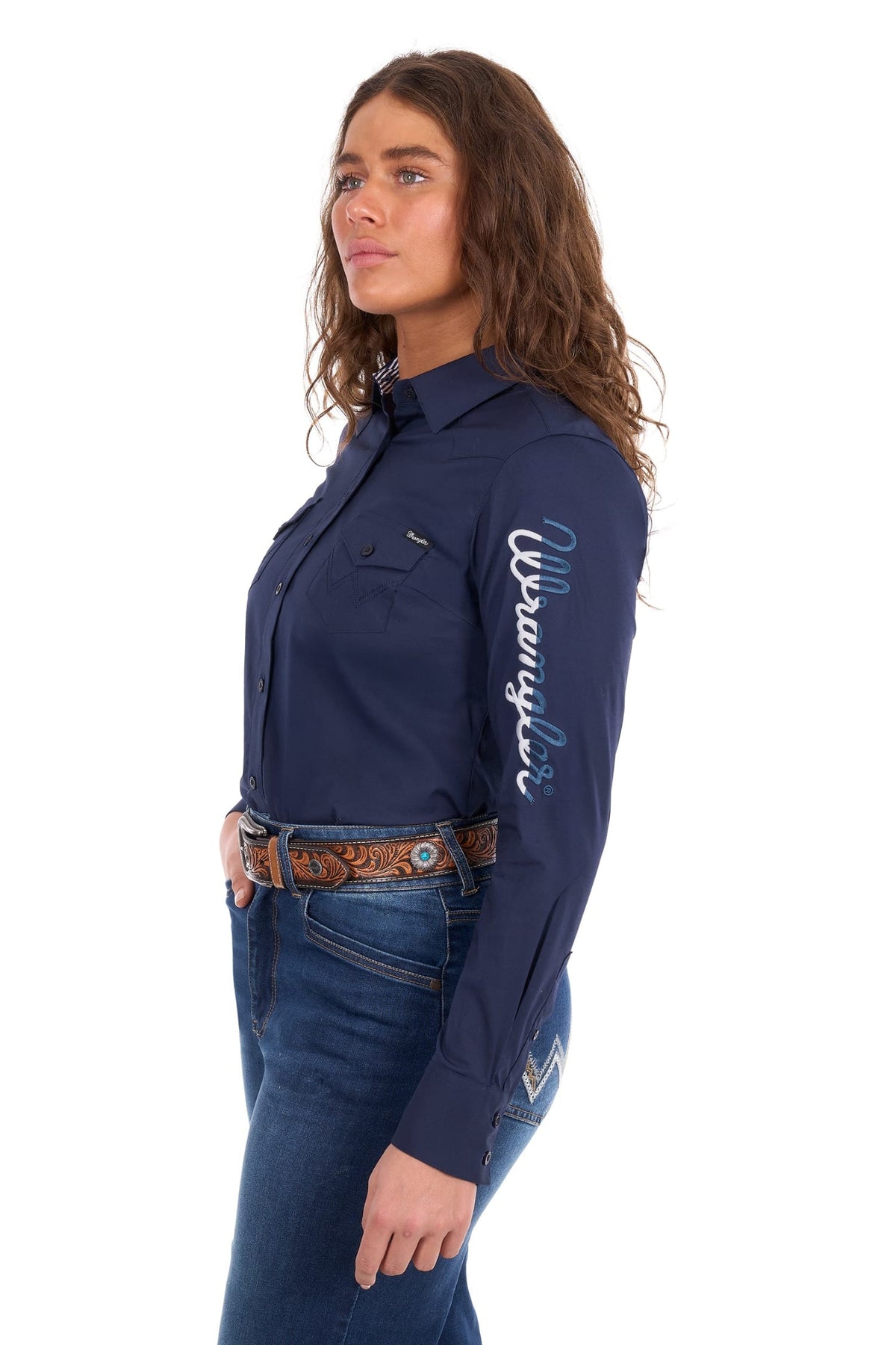 Wrangler Womens Shirts Wrangler Shirt Womens Hazel Logo