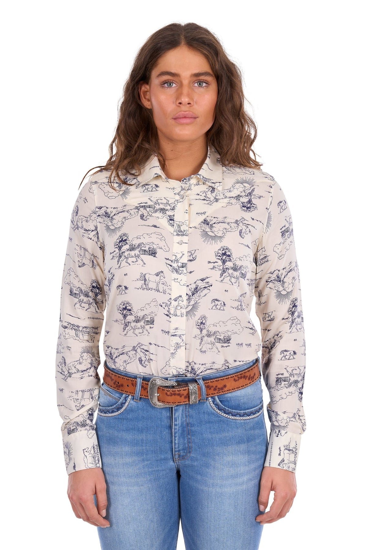 Wrangler Womens Shirts Wrangler Shirt Womens Ivory