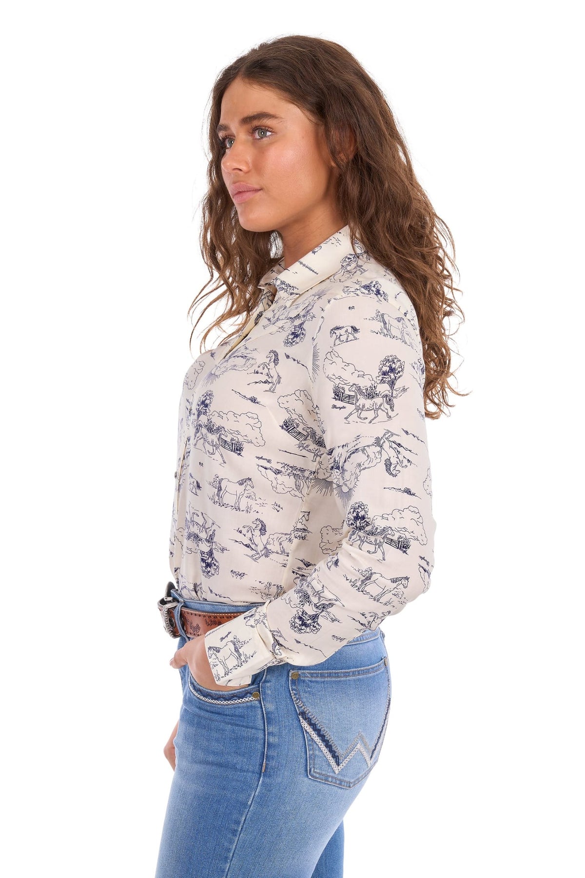 Wrangler Womens Shirts Wrangler Shirt Womens Ivory