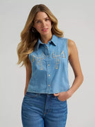 Wrangler Womens Shirts Wrangler Shirt Womens Sleeveless Denim