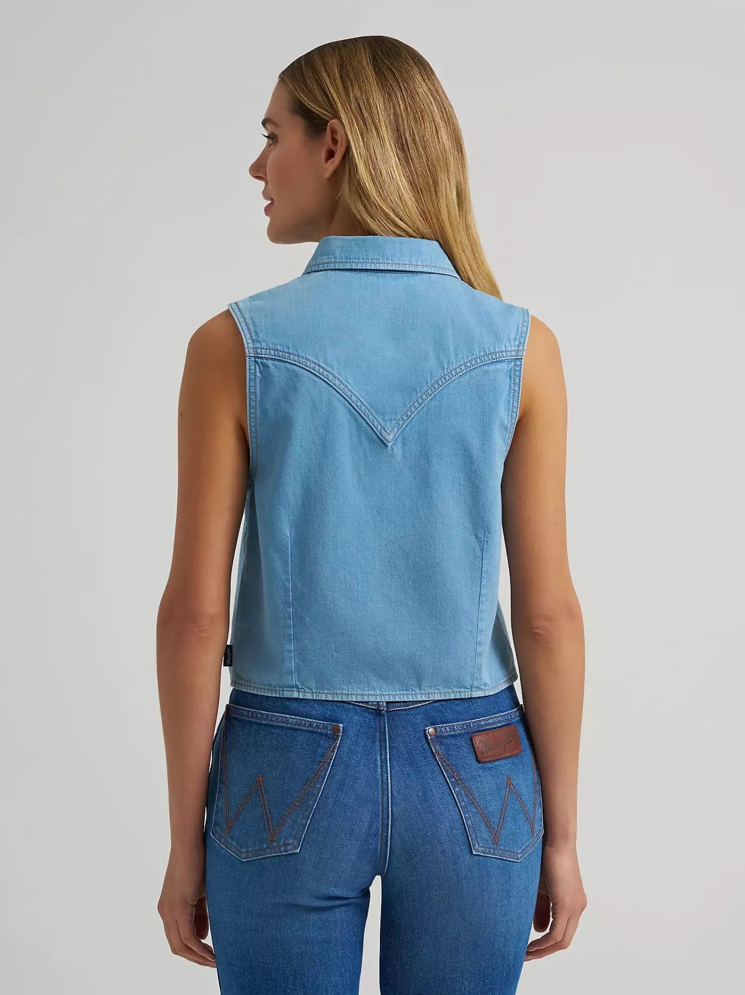Wrangler Womens Shirts Wrangler Shirt Womens Sleeveless Denim