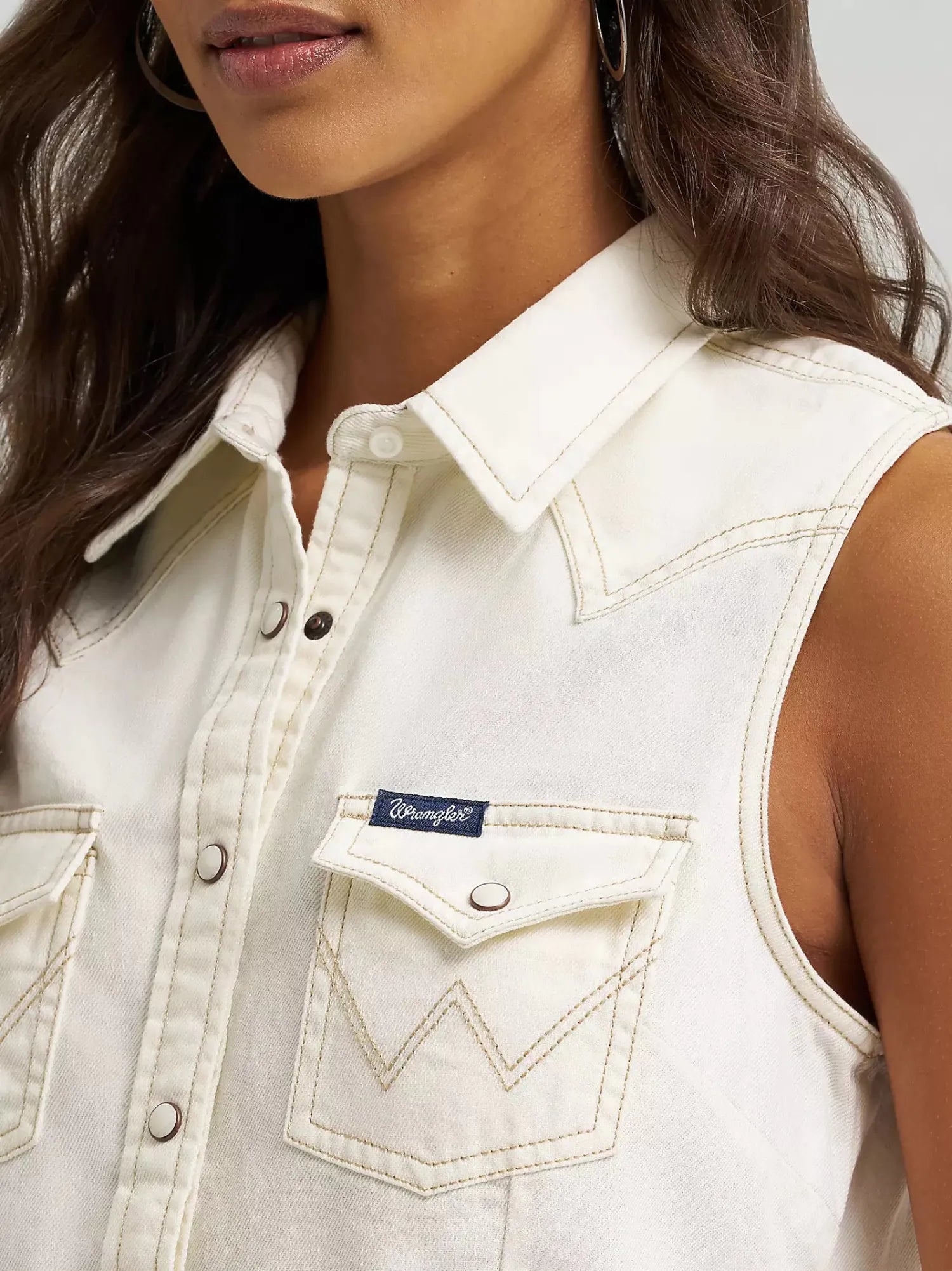 Wrangler Womens Shirts Wrangler Shirt Womens Sleeveless Denim
