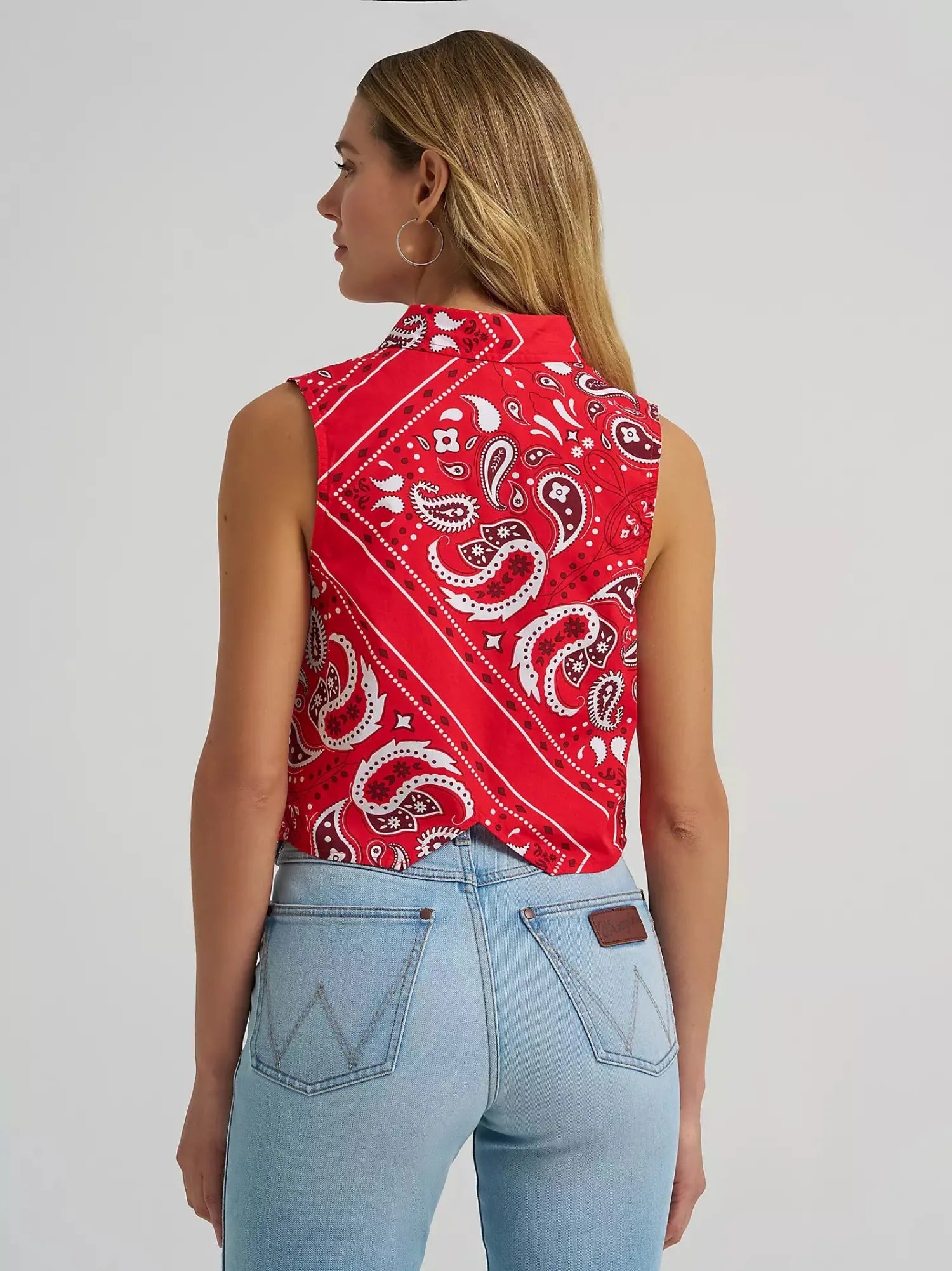 Wrangler Womens Shirts Wrangler Shirt Womens Sleeveless Snap Button