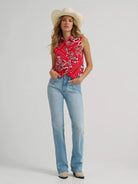 Wrangler Womens Shirts Wrangler Shirt Womens Sleeveless Snap Button
