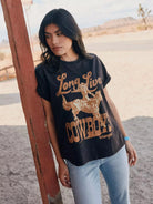 Wrangler Womens Shirts Wrangler Tee Womens Long Live Cowgirls Retro Regular Fit