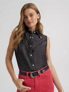 Wrangler Womens Shirts Wrangler Top Womens Lainey Wilson Sleeveless Snap Button