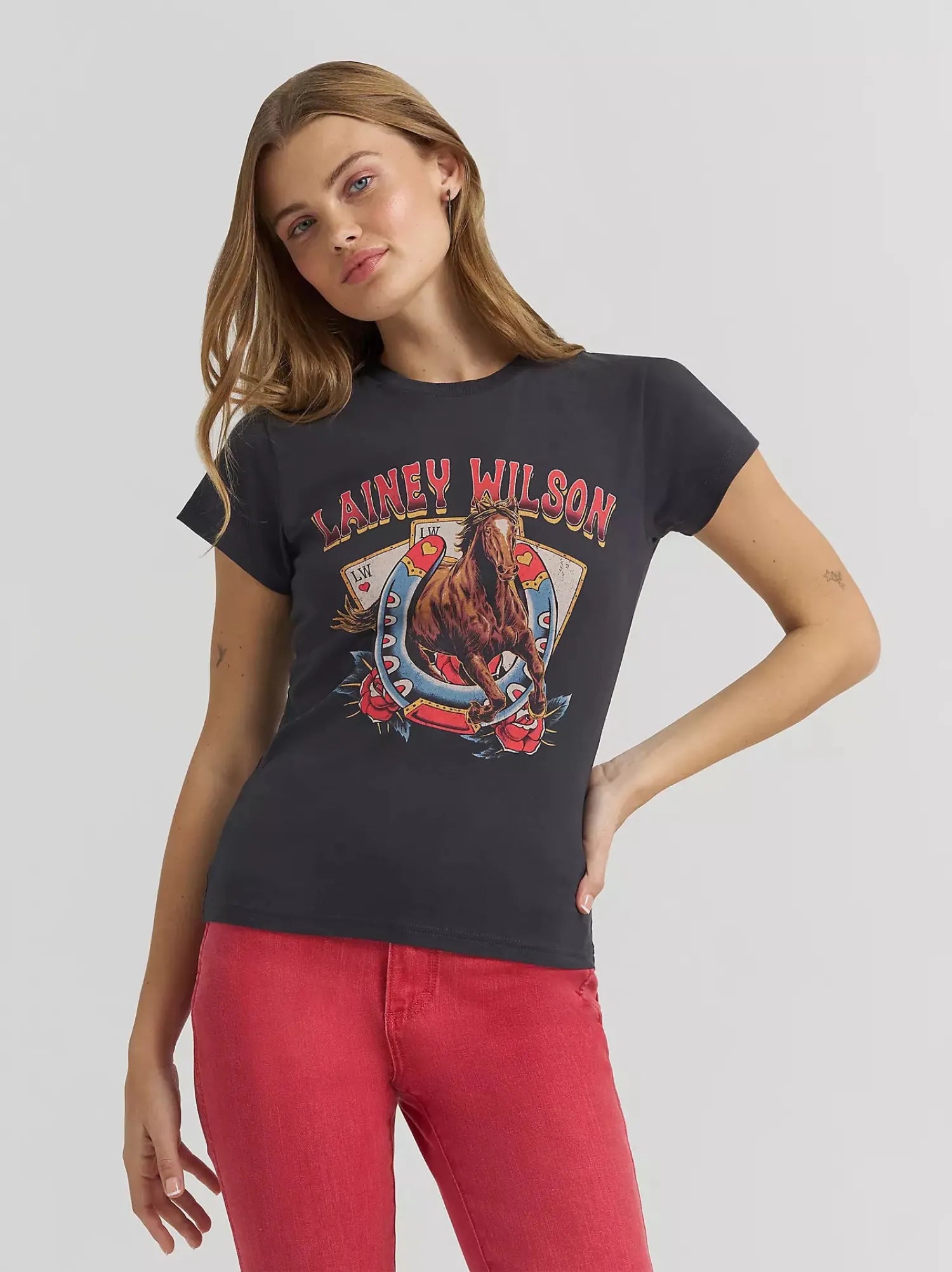 Wrangler Womens Shirts XS Wrangler Tee Womens Black