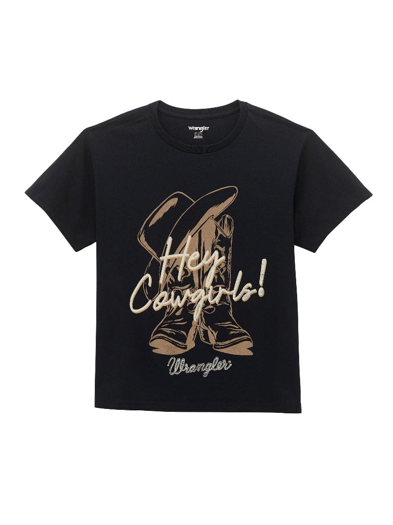 Wrangler Womens Shirts XS Wrangler Tee Womens Black Beauty