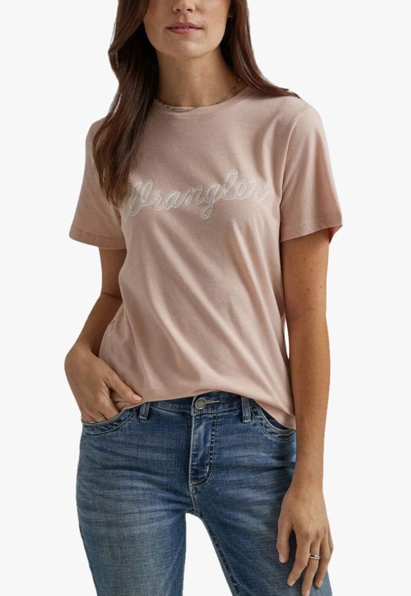 Wrangler Womens Shirts XS Wrangler Tee Womens Peach Whip