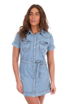Wrangler Womens Shorts- Skirts - Dresses 08 / Sky Wrangler Dress Womens Marla