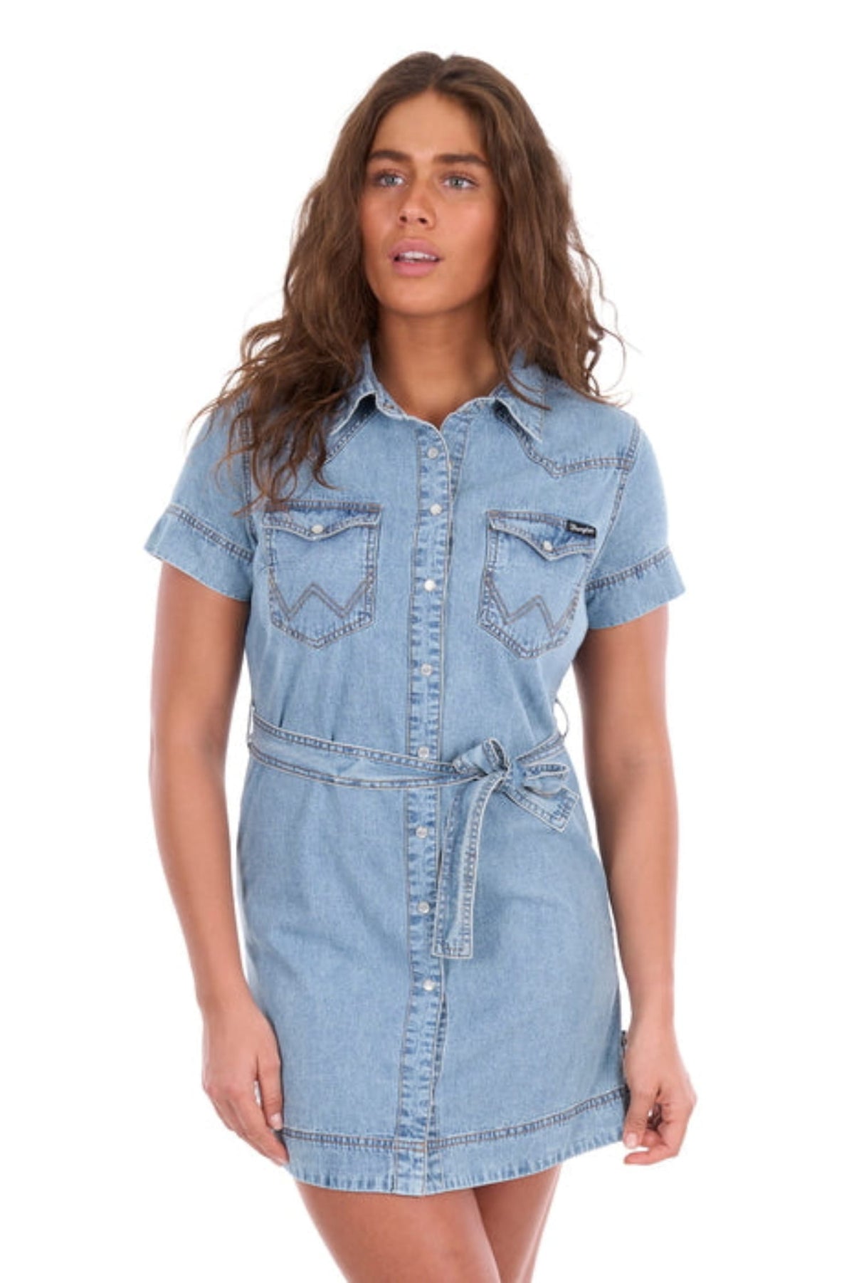 Wrangler Womens Shorts- Skirts - Dresses 08 / Sky Wrangler Dress Womens Marla