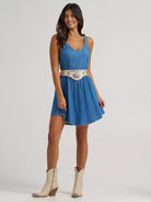 Wrangler Womens Shorts- Skirts - Dresses XS / Mid Wash Wrangler Dress Womens Sleeveless Denim