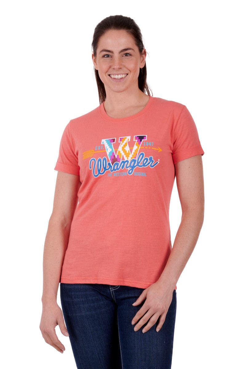 Wrangler Womens Tops 10 / Coral Wrangler Tee Womens Nova (X3S2598761)