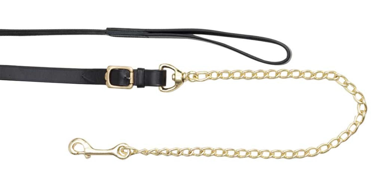 Zilco Lead Ropes Black Zilco Lead & Chain Set Brass Plated