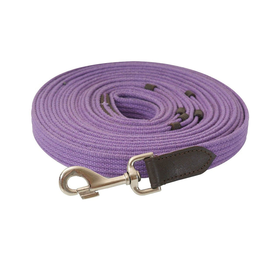 Academy Lead Ropes Lunge Lead Academy Cotton Webb Purple