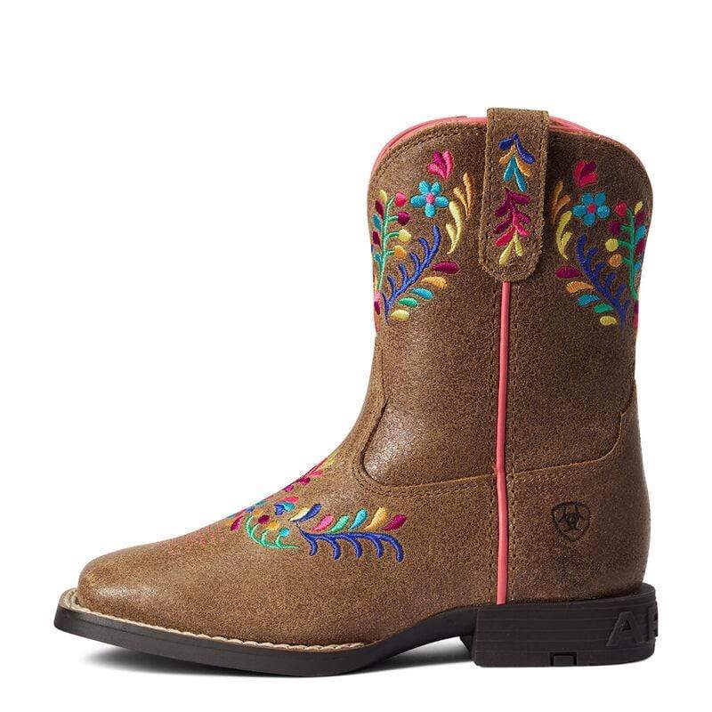 Ariat Kids Boots & Shoes 1 Ariat Kids Wild Flower Boots Canyon Tan (10038442)
