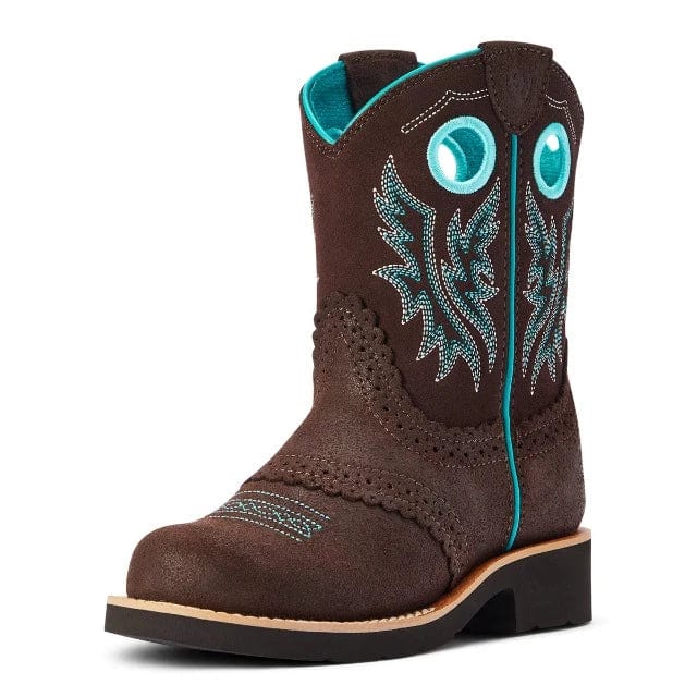 Ariat Kids Boots & Shoes CH 9 Ariat Boots Kids Fatbaby Cowgirl Royal Chocolate/Fudge (10042537)