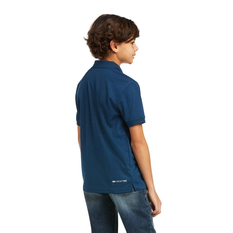 Ariat Kids Tops Ariat Polo Boys Tek Skyfall (10039394)