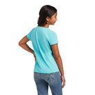 Ariat Kids Tops Ariat Tee Girls Shadow Logo Amazonite (10040640)