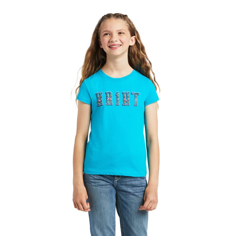 Ariat Kids Tops XS Ariat Tee Girls Real Kinship Graphic Merman (10039505)