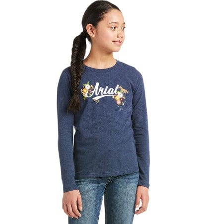 Ariat Kids Tops XS Ariat Top Girls Long Sleeve Flora Fauna (10036979)