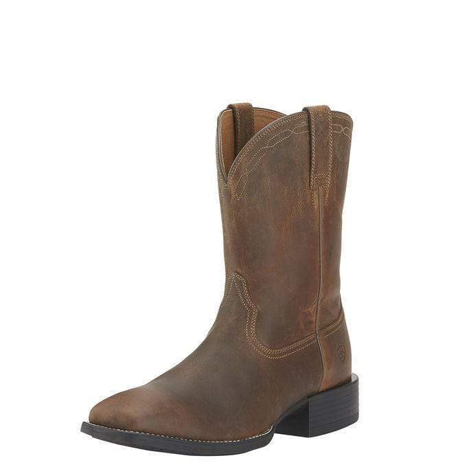 Ariat Mens Boots & Shoes MEN 7 Ariat Mens Wide Square Toe Roper Boots Brown (10015288)