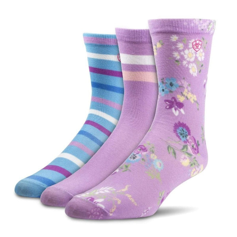 Ariat Socks Ariat Floral Crew Socks (10036530)