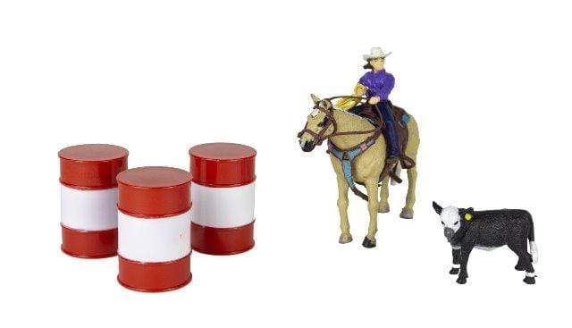 Ariat Toys Big Country All Round Cowgirl with Barrels and Calf Toy 411