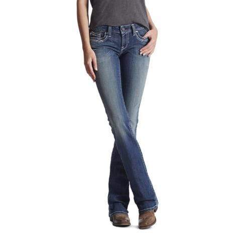 Ariat Womens Jeans Ariat Womens REAL Mid Rise Boot Cut Entwined Marine Jeans (10017510)