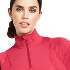 Ariat Womens Riding Tops & Jackets Ariat Baselayer Womens Auburn 1/4 Zip Red Bud (10039495)