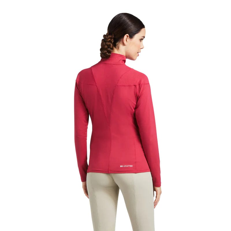 Ariat Womens Riding Tops & Jackets Ariat Baselayer Womens Auburn 1/4 Zip Red Bud (10039495)