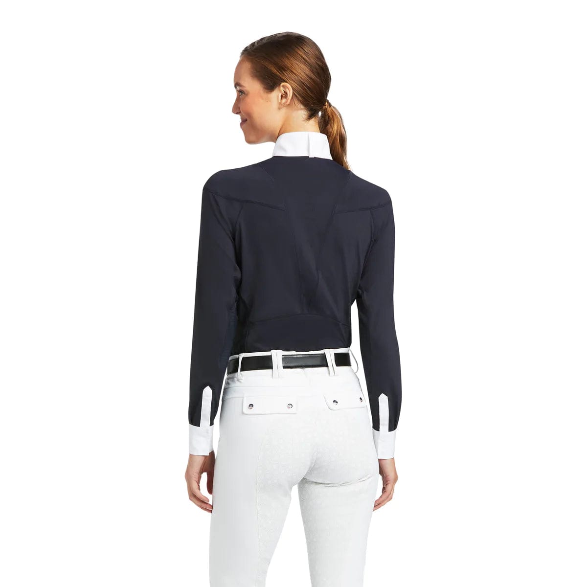 Ariat Womens Riding Tops & Jackets Ariat Top Womens Auburn Show Shirt Navy (10039424)